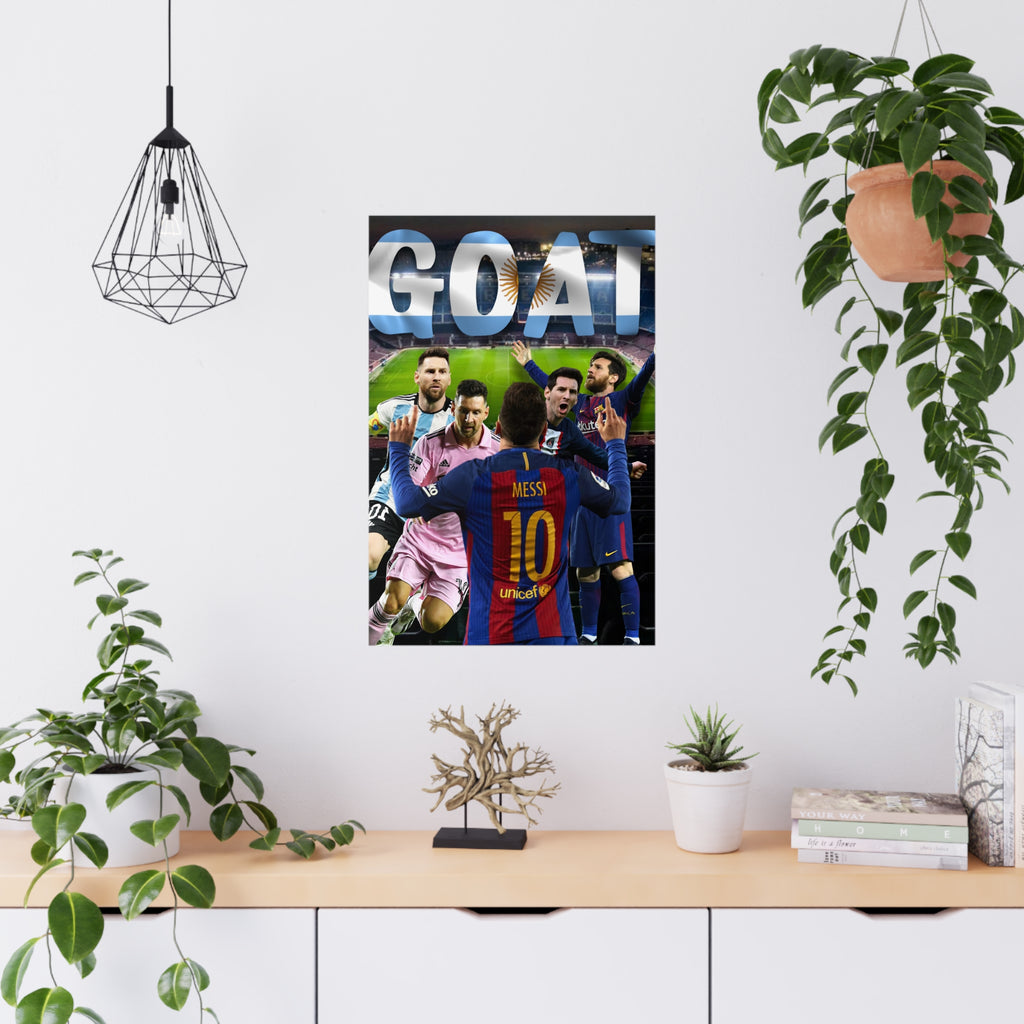 Lionel Messi "GOAT" Poster
