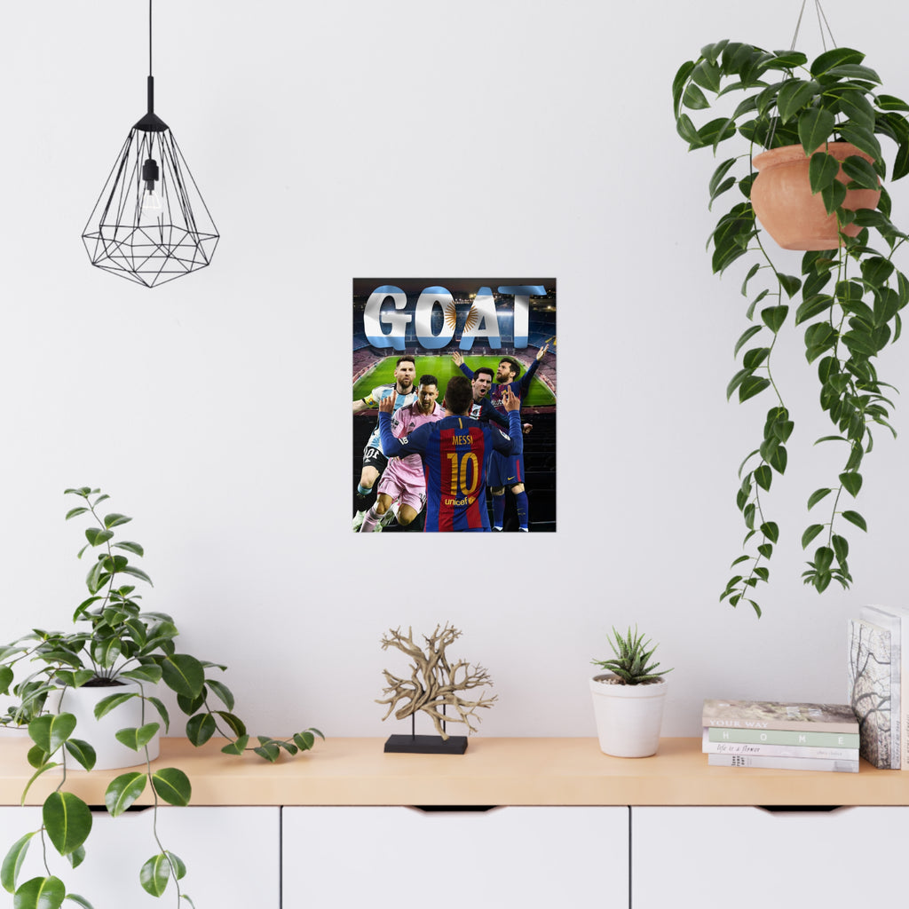 Lionel Messi "GOAT" Poster
